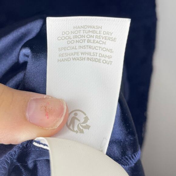 NWT New Boden Lace Midi Dress in Navy Size 8 - Picture 8 of 9